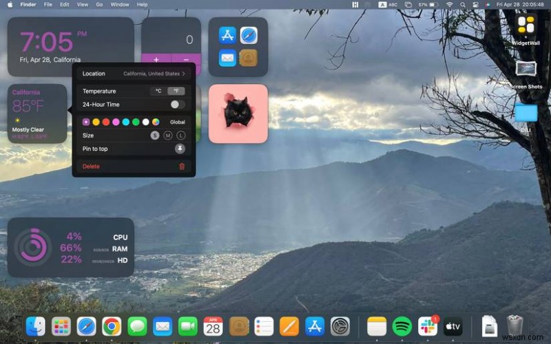 WidgetWall を使用して Mac デスクトップにウィジェットを追加する – ステップバイステップガイド 