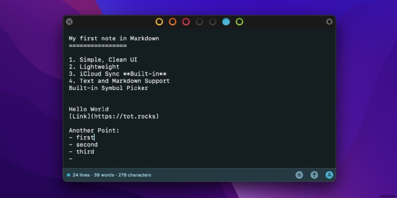 すべての Mac ユーザーにとって必須のクリーンでシンプルなメモ取りアプリ 