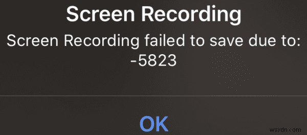 iPhone 画面録画の保存に失敗した場合 (エラー -5823) を回復する方法
