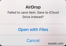 AirDrop 保存エラーを修正:iOS デバイスでの「アイテムの保存に失敗しました」を解決する