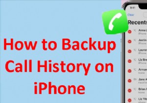 ステップバイステップガイド:iPhone の通話履歴を安全にバックアップする 