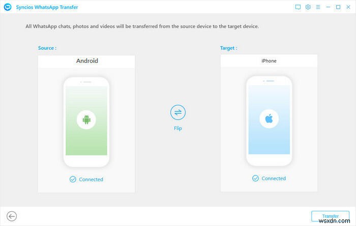 ワンクリックで WhatsApp を iPhone 16/16 Plus に同期 - 高速で安全な転送