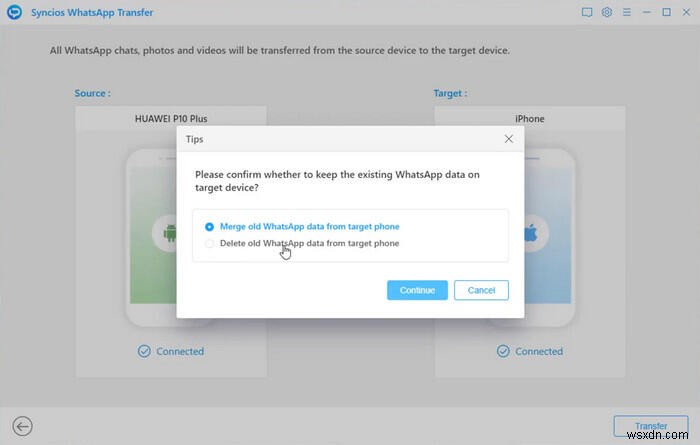 ワンクリックで WhatsApp を iPhone 16/16 Plus に同期 - 高速で安全な転送