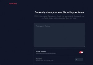 Envflow の構築:Laravel および Upstash Redis と環境変数を安全に共有する 