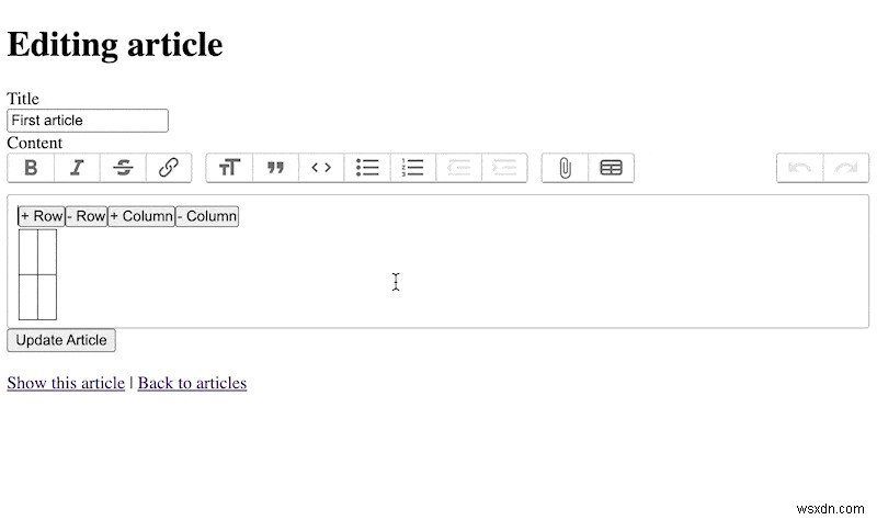 Trix および Turbo Frame を使用して Rails で動的テーブル エディタを作成する 