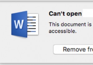 macOS Monterey での Word ファイルの名前変更とアクセスの問題を修正する 
