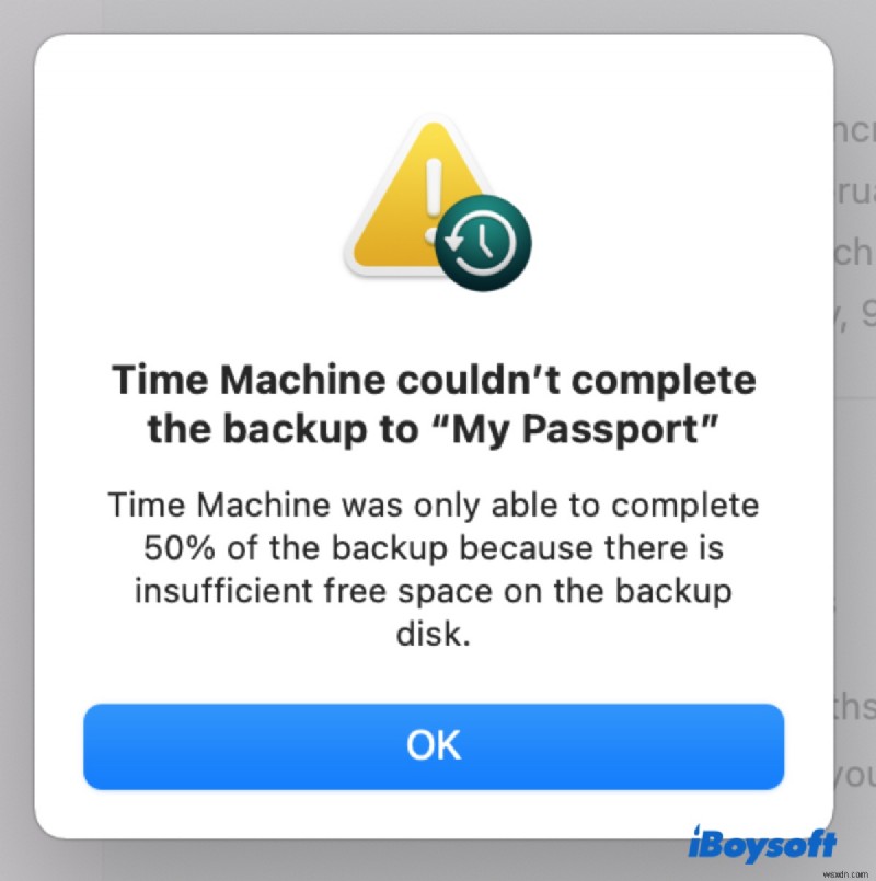macOS Sonoma、Ventura、Sequoia での「Time Machine がバックアップを完了できませんでした」エラーを解決する