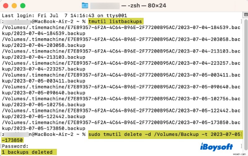 macOS Sonoma、Ventura、Sequoia での「Time Machine がバックアップを完了できませんでした」エラーを解決する