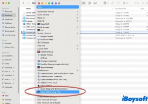 iBoysoft MagicMenu を使用して macOS 上の Office 一時ファイルを迅速に削除 – クリーンでエラーなし 