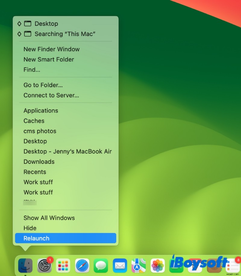 Sequoia、Sonoma、Ventura での Mac Finder 検索の問題のトラブルシューティング 
