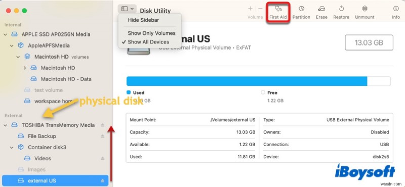 macOS での com.apple.DiskManagement.disenter エラー (-119930868 / -119930872) の解決 