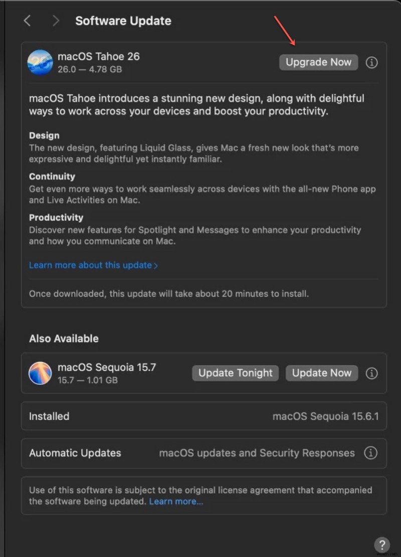 macOS Tahoe ダウンロード &インストール ガイド – ステップバイステップの説明 