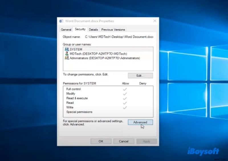 Windows および Mac での「Word でドキュメントを開けません」アクセス権限の問題を修正する