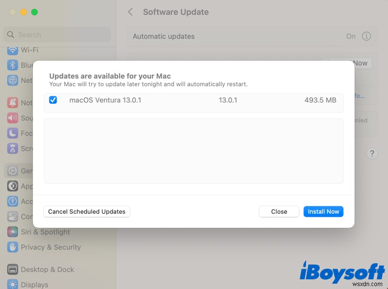 macOS の「アップデートがインストールされていません」エラーを解決する:ステップバイステップ ガイド 