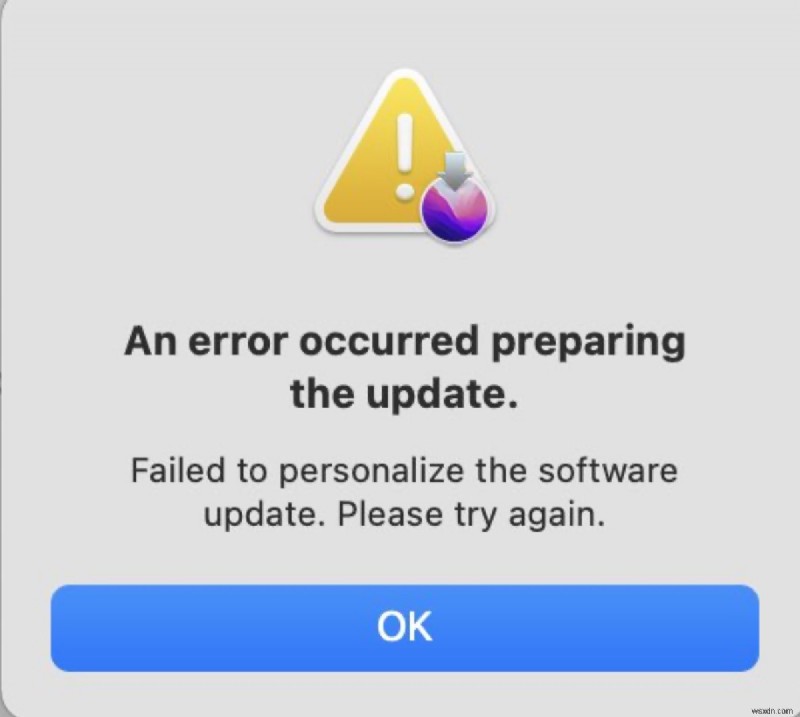 macOS Sequoia を実行している M1 Mac での「ソフトウェア アップデートのパーソナライズに失敗しました」エラーを修正する 
