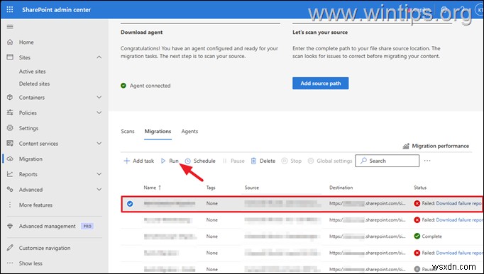 修正:SharePoint 移行ツールの「一時ストレージ不足」エラーを解決する 