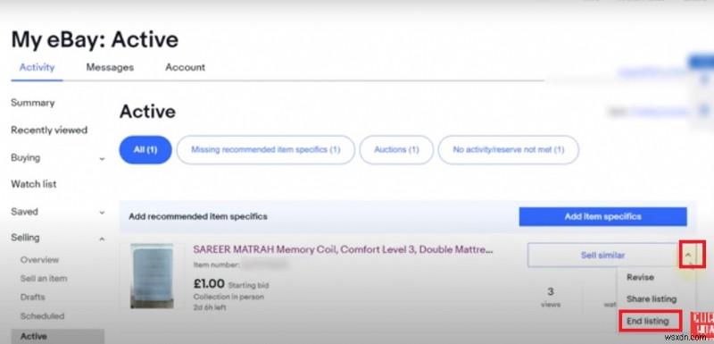 eBay の出品をすばやく削除する:完全なステップバイステップのチュートリアル 