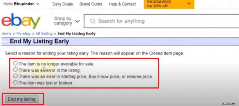 eBay の出品をすばやく削除する:完全なステップバイステップのチュートリアル 