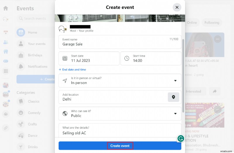 Facebook にガレージ セールを投稿する:すばやく簡単な手順 