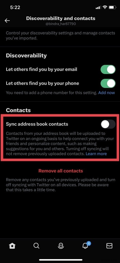 iPhone で Twitter の連絡先を簡単に見つけて接続 