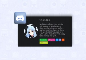 Discord に Waifu Bot を追加するためのガイド:アニメ コミュニティを強化する 