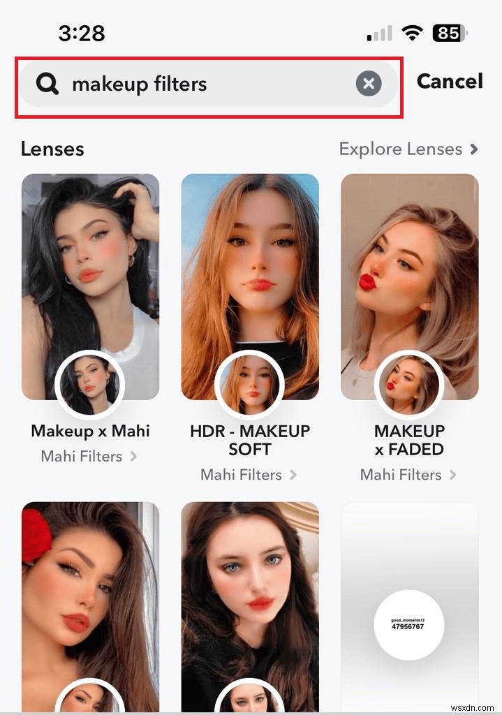 Snapchatのメイクアップフィルターにアクセスするためのステップバイステップガイド 