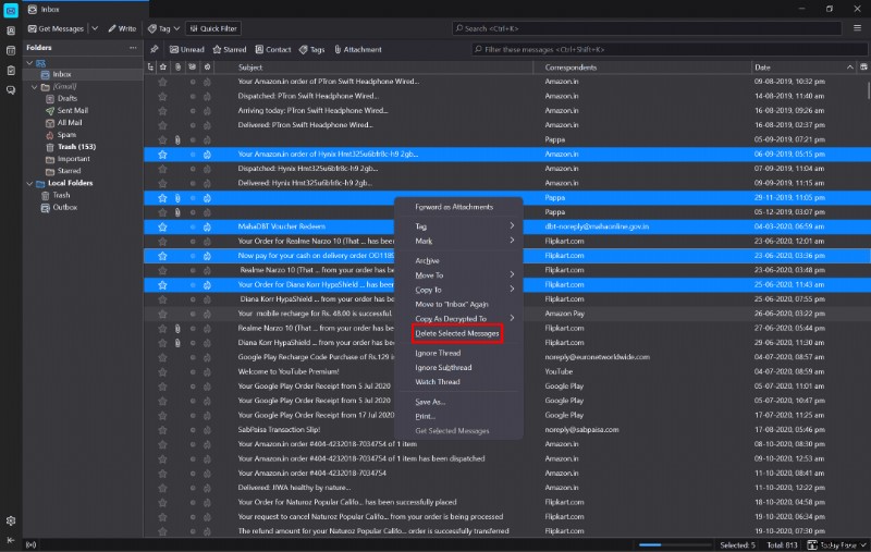 Thunderbird で複数のメールをすばやく削除する – ステップバイステップのチュートリアル