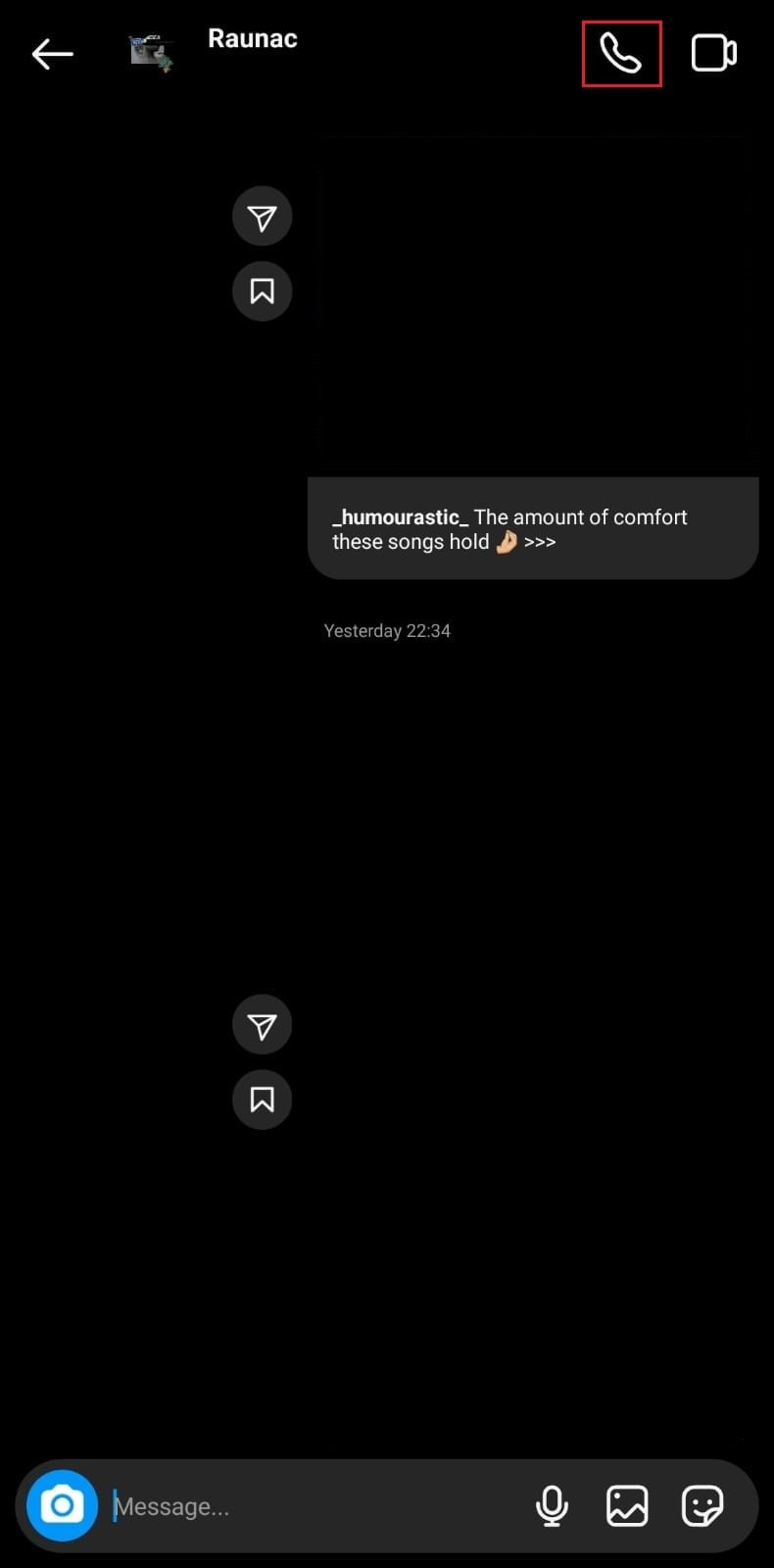 Instagram で音声通話を行うためのステップバイステップガイド (Android)