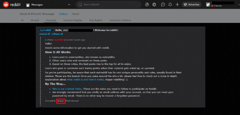 Reddit の受信箱をクリーンアップする:メッセージを削除するためのステップバイステップ ガイド