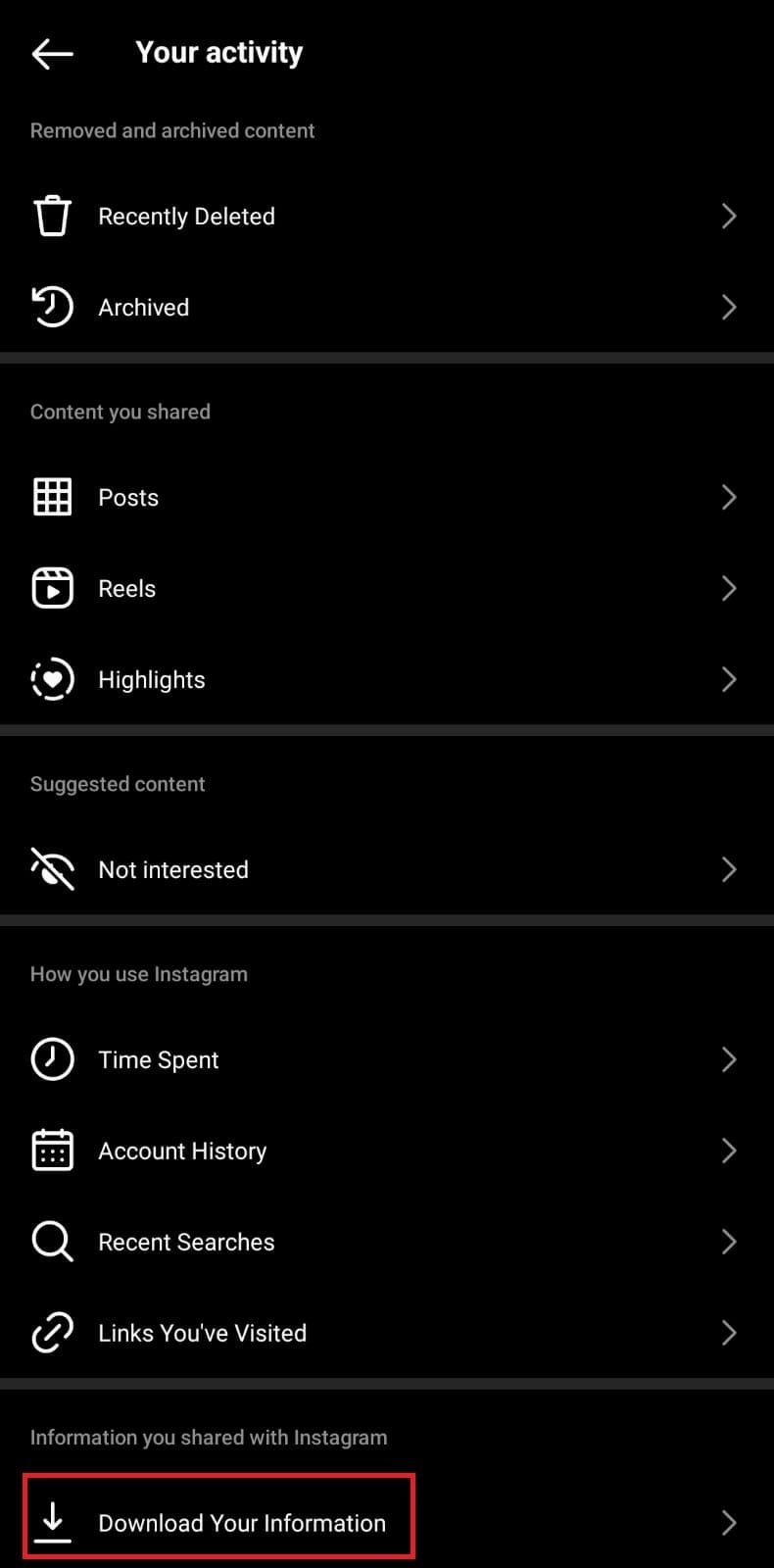 削除されたInstagramのダイレクトメッセージを手動で復元する:ステップバイステップガイド 