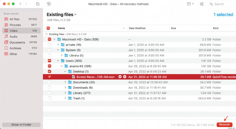 Mac で削除された QuickTime 画面録画を復元する方法 – 高速かつ信頼性の高い方法 