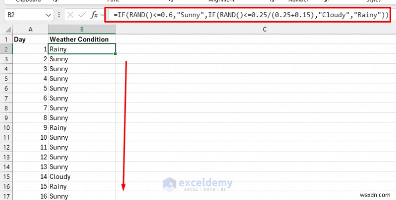 Excel シミュレーション:コイン投げから天気予報まで