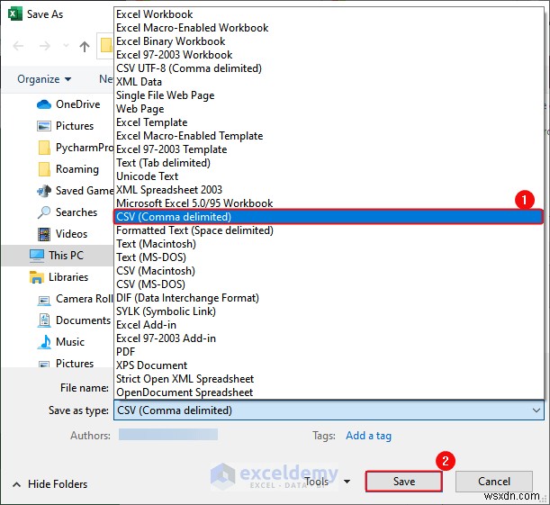Excel データを DOC、PDF、CSV、XML、および vCard 形式に簡単にエクスポート 