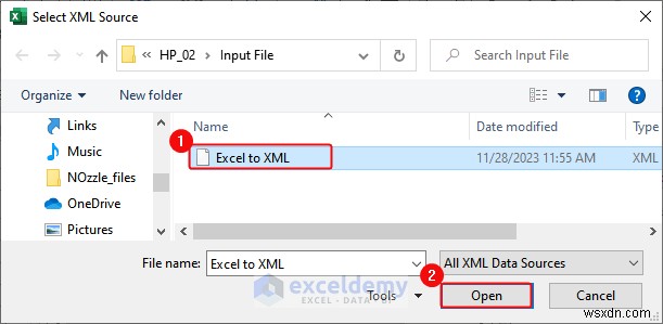 Excel データを DOC、PDF、CSV、XML、および vCard 形式に簡単にエクスポート 