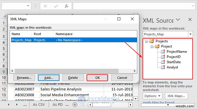 Excel データを DOC、PDF、CSV、XML、および vCard 形式に簡単にエクスポート 