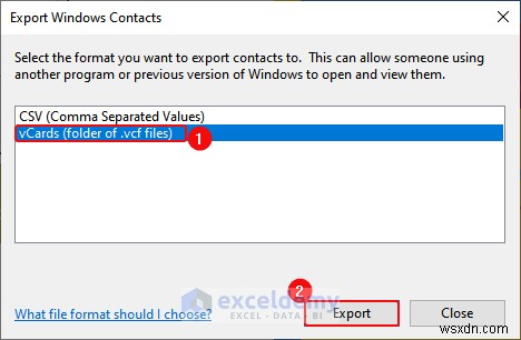 Excel データを DOC、PDF、CSV、XML、および vCard 形式に簡単にエクスポート 