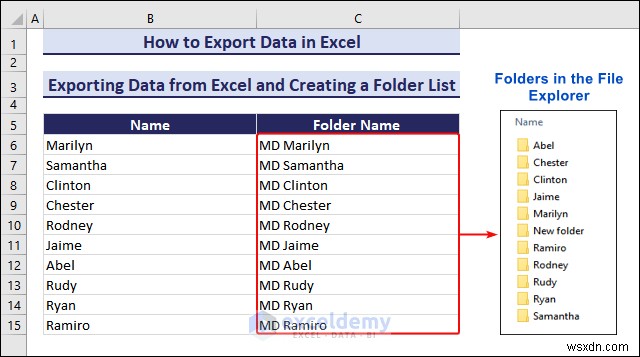 Excel データを DOC、PDF、CSV、XML、および vCard 形式に簡単にエクスポート 