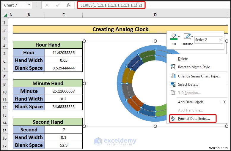 Excel でリアルタイム アナログ クロックを構築する:ステップバイステップ ガイド 