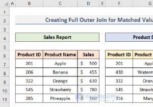 Excel の完全外部結合:ステップバイステップの Power Query チュートリアル 