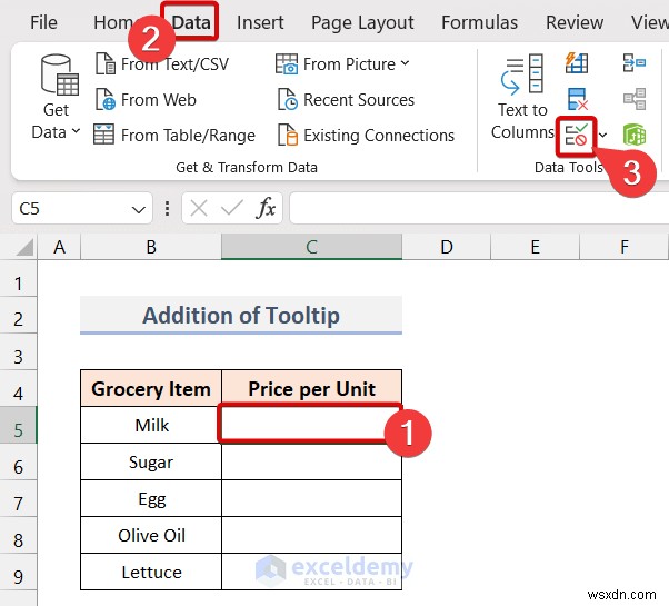 Excel でセル ツールチップを追加:ユーザー ガイダンスを向上させる 3 つの簡単な方法 
