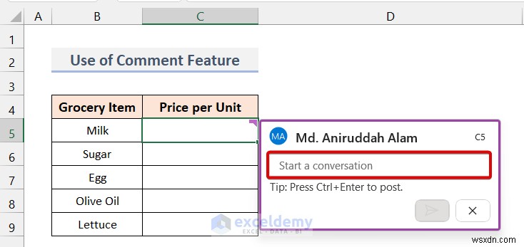 Excel でセル ツールチップを追加:ユーザー ガイダンスを向上させる 3 つの簡単な方法 
