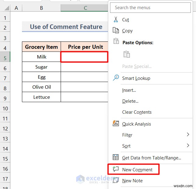 Excel でセル ツールチップを追加:ユーザー ガイダンスを向上させる 3 つの簡単な方法 