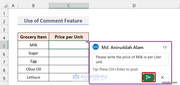 Excel でセル ツールチップを追加:ユーザー ガイダンスを向上させる 3 つの簡単な方法 