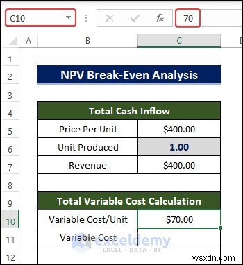 Excel で NPV 損益分岐点分析をマスターする:クイック、ステップバイステップ ガイド
