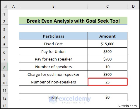 Excel ゴール シーク:損益分岐点分析をすばやくマスターする 