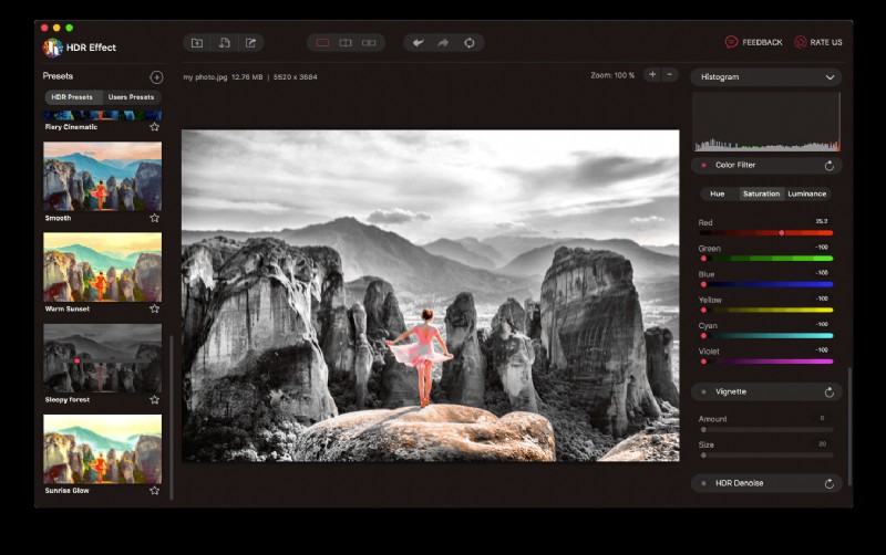 プロフェッショナルな HDR 編集で Mac の写真をワンランクアップ 