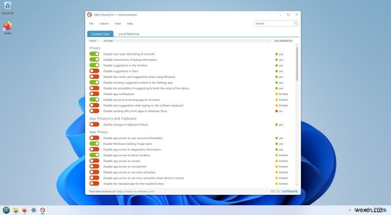 O&O ShutUp10++ および AppBuster:包括的な Windows 11 デトックス ソフトウェア 